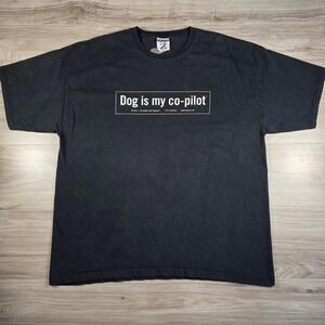Vintage The Bark Magazine ''Dog is my co-pilot" Tee Shirt